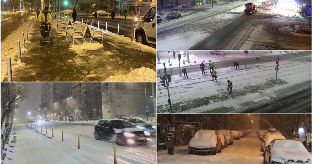 Iarnă neașteptată: O mare parte din țară se confruntă cu frig, ninsoare și viscol. Șoselele sunt îngropate în zăpadă, acțiuni ale echipelor de deszăpezire.