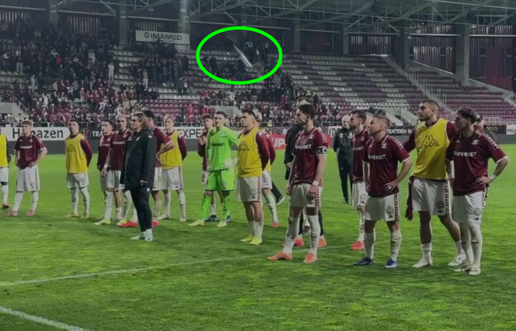 Scenariul scandalos în Giulești după meciul Rapid - U Cluj: Fotbaliștii înjurați de suporteri și agresați cu bățul de tobă!